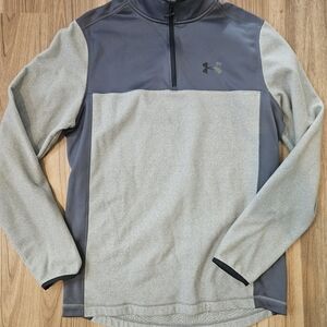 Under Armour Men's Gray and Black Quarter-Zip Sweatshirt